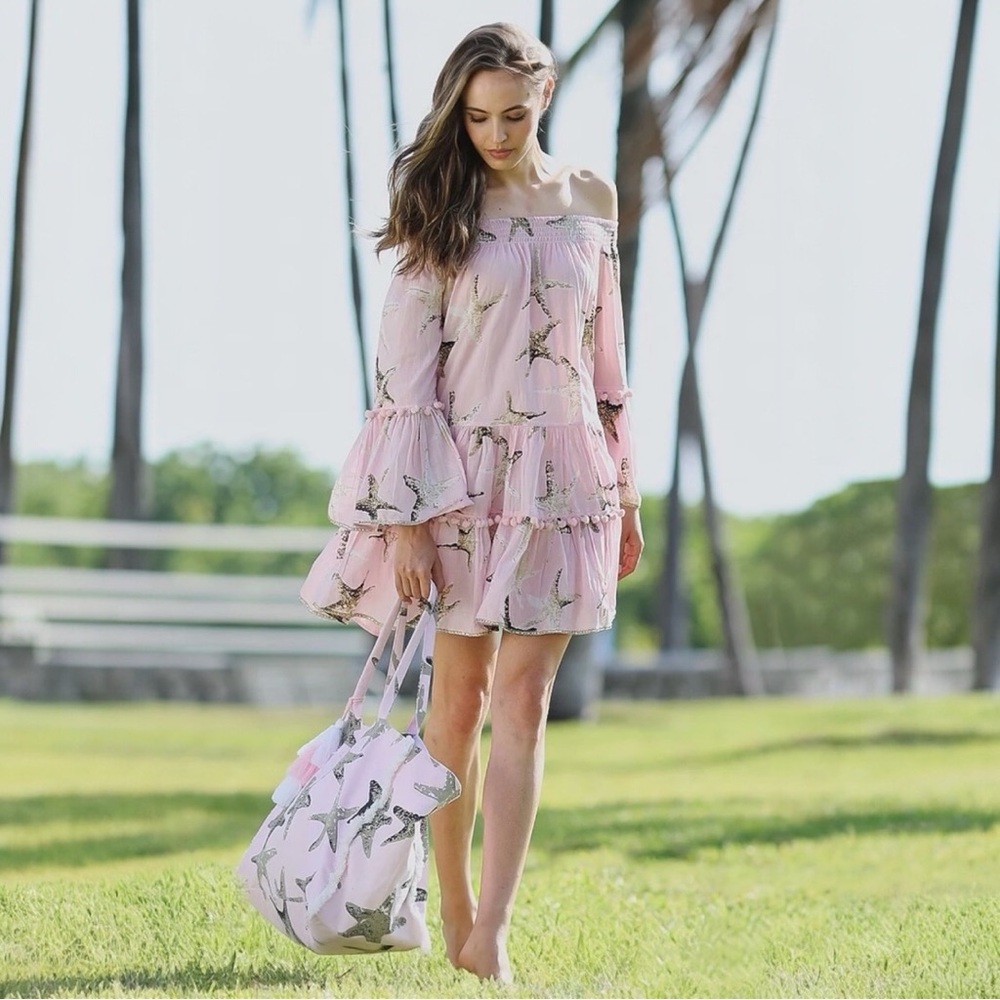 DEBBIE KATZ South Beach Astera Tunic Pink Dress Size Medium